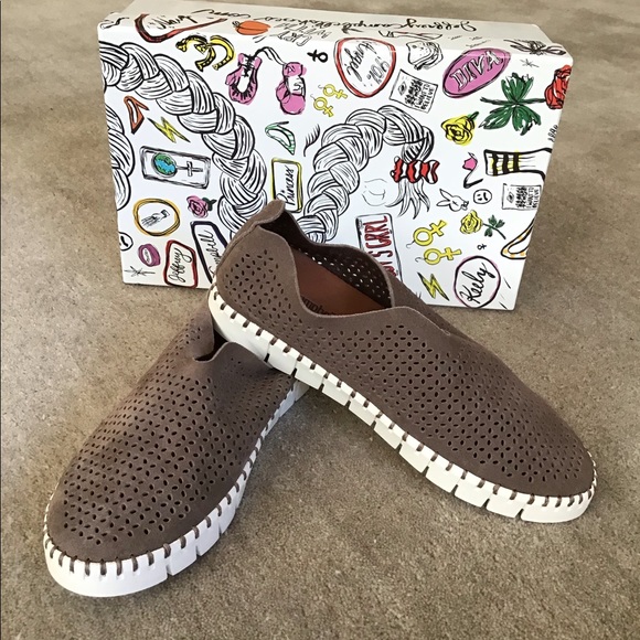 JEFFREY CAMPBELL Perforated Suede Slip On Shoes - Picture 6 of 8